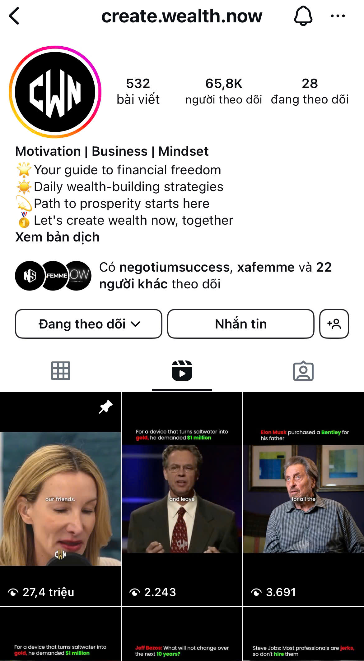 Instagram Theme Page Growth Sample 1